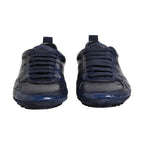 Dolce & Gabbana Dark Blue Leather Low Top Men Sneakers Shoes