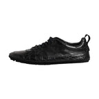 Dolce & Gabbana Black Exotic Leather Low Top Sneakers Shoes