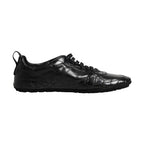 Dolce & Gabbana Black Exotic Leather Low Top Sneakers Shoes
