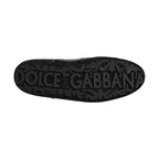Dolce & Gabbana Black Exotic Leather Low Top Sneakers Shoes