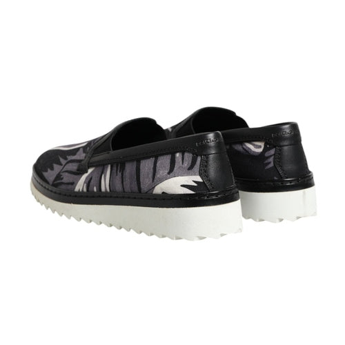 Dolce & Gabbana Black Tropical Slip On Men Sneakers Shoes