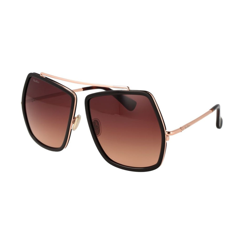 Max Mara Brown Metal Sunglasses