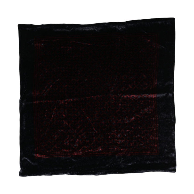 Dolce & Gabbana Black Red Viscose Square Men Foulard Scarf