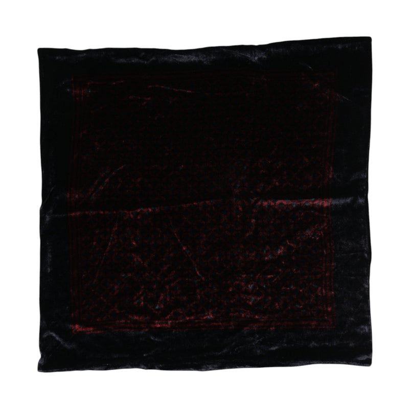 Dolce & Gabbana Black Red Viscose Square Men Foulard Scarf