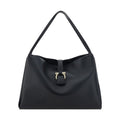 Ferragamo Black Calf Leather Bos Taurus Handbag