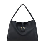 Ferragamo Black Calf Leather Bos Taurus Handbag