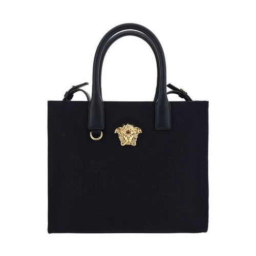 Versace Black Cotton Shoulder Bag