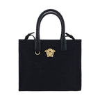 Versace Black Cotton Shoulder Bag