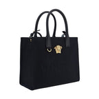 Versace Black Cotton Shoulder Bag
