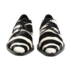Dolce & Gabbana Black White Zebra Pony Fur Dress Shoes