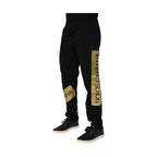 Dolce & Gabbana Black Cotton Logo Tape Men Jogger Pants