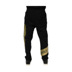 Dolce & Gabbana Black Cotton Logo Tape Men Jogger Pants