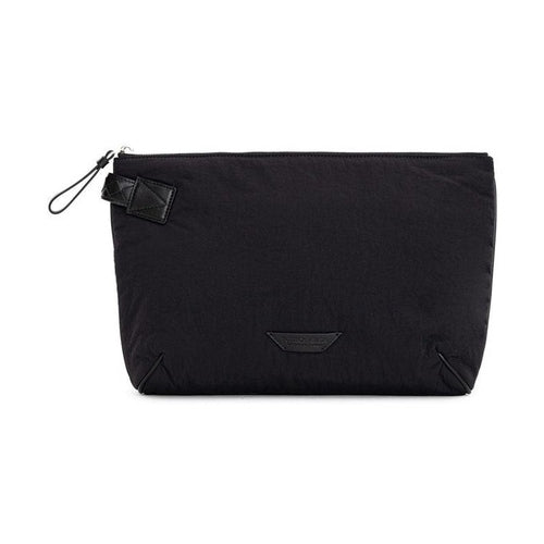 Bottega Veneta Black Nylon Clutch Bag