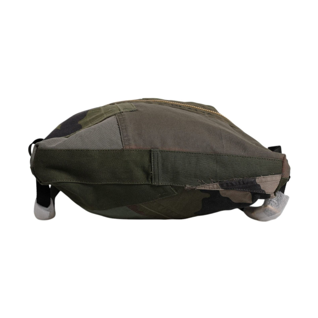 Dolce & Gabbana Military Green Patchwork Rucksack Backpack Bag
