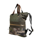 Dolce & Gabbana Military Green Patchwork Rucksack Backpack Bag
