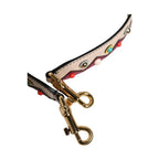 Dolce & Gabbana Beige Red Leather Handbag Accessory Shoulder Strap