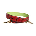 Red Exotic Leather Handbag Accessory Shoulder Strap