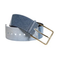 Dolce & Gabbana Two Tone Blue Denim Gold Metal Buckle Belt