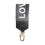 Dolce & Gabbana Black Leopard Print Reversible Bag Shoulder Strap