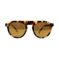 Dolce & Gabbana Brown Acetate Round Leopard Print Eyewear Sunglasses