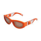 Dolce & Gabbana Orange Reborn To Live Oval Frame Logo Eyewear Sunglasses
