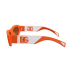 Dolce & Gabbana Orange Reborn To Live Oval Frame Logo Eyewear Sunglasses