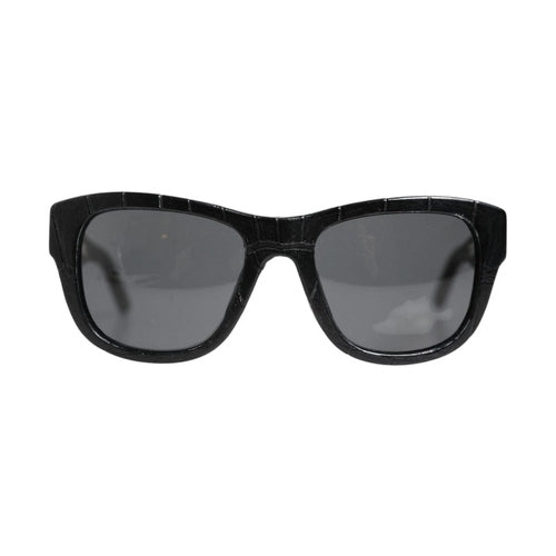 Dolce & Gabbana Black Leather Frame DG4177 Tinted Lens Sunglasses
