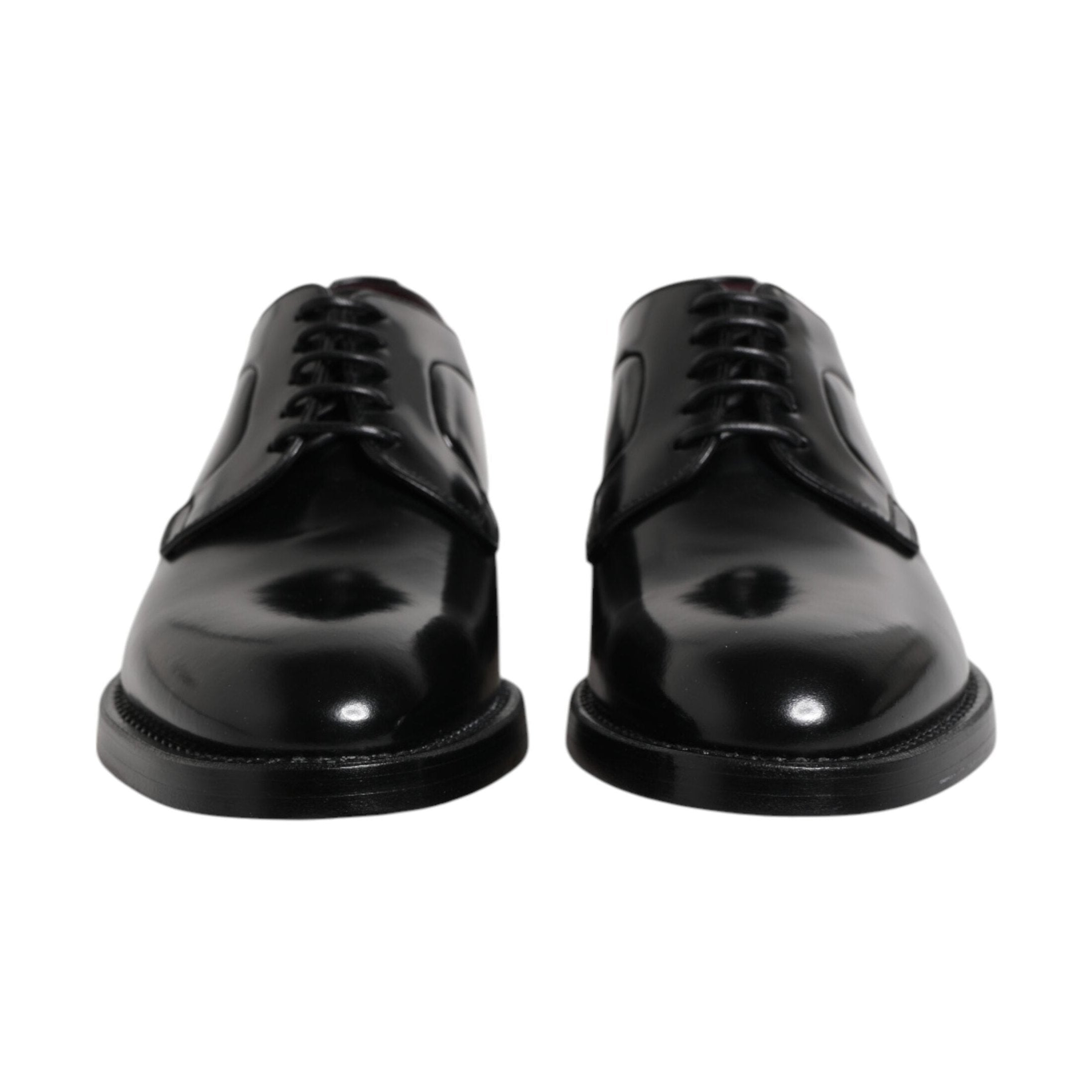 Black Calf Leather Lace Up Dress Derby Shoes