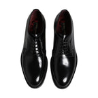 Black Calf Leather Lace Up Dress Derby Shoes