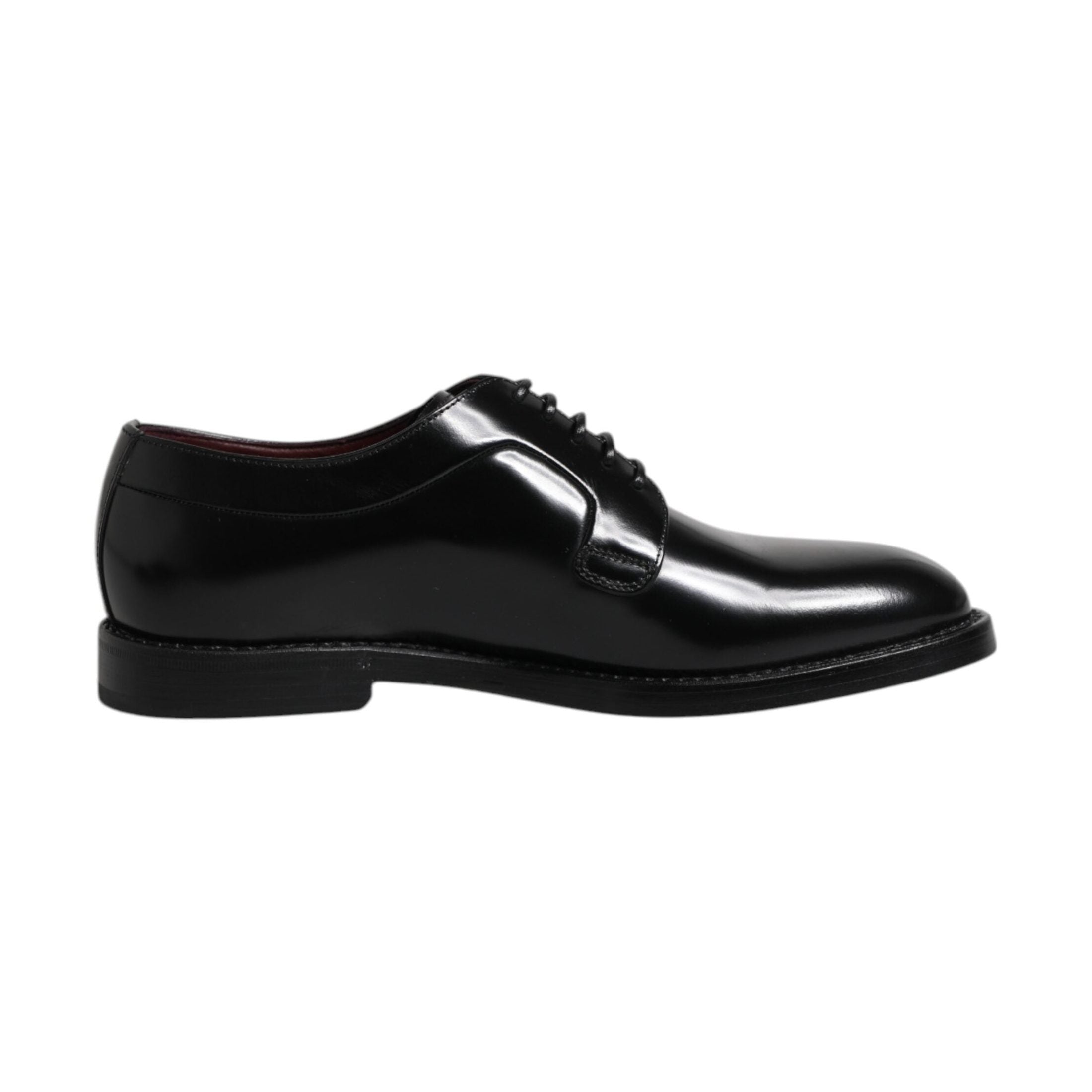 Black Calf Leather Lace Up Dress Derby Shoes