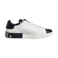 White Black Leather Portofino Sneaker Shoes