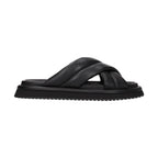 Dolce & Gabbana Black Leather Slippers