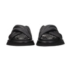 Dolce & Gabbana Black Leather Slippers