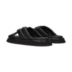 Dolce & Gabbana Black Leather Slippers
