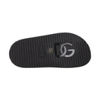 Dolce & Gabbana Black Leather Slippers