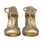 Miu Miu Gold Plastic Platform Sandals