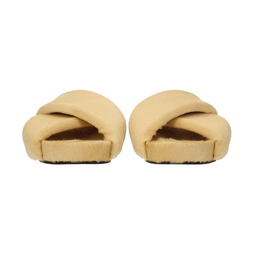 Jil Sander Beige Horsehair Slippers