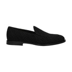 Dolce & Gabbana Black Velvet Slip-On Loafers