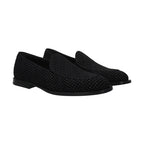 Dolce & Gabbana Black Velvet Slip-On Loafers