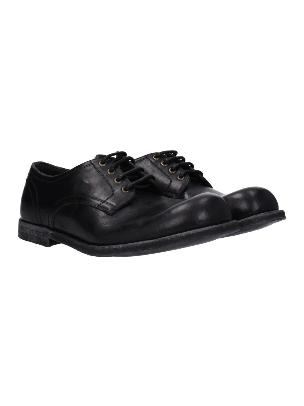 Dolce & Gabbana Black Leather Oxfords And Derbies