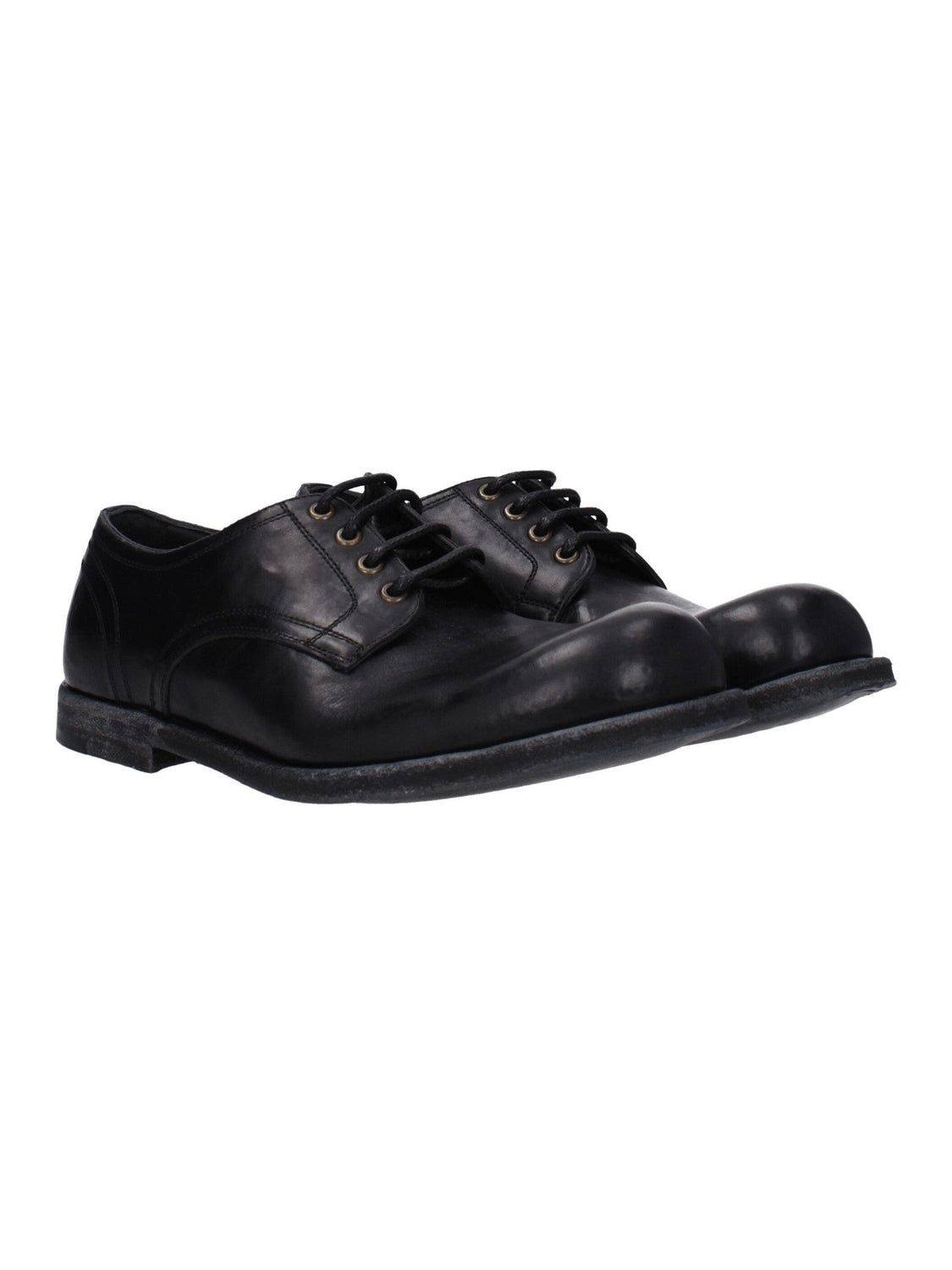 Dolce & Gabbana Black Leather Oxfords And Derbies