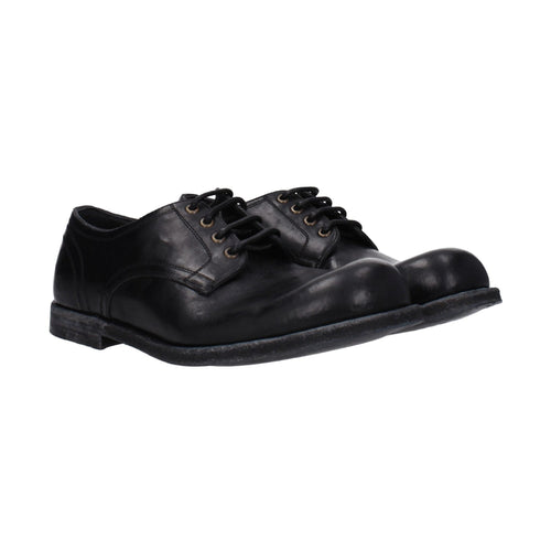 Black Leather Oxfords And Derbies