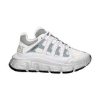 Versace White Fabric Athletic Sneakers