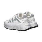 Versace White Fabric Athletic Sneakers