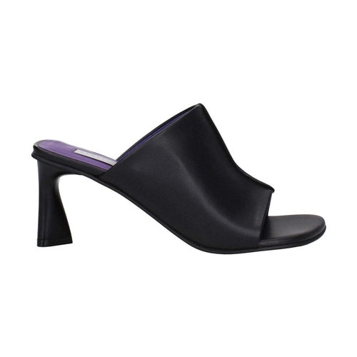 Stella McCartney Black Leather Stiletto Heel Sandals