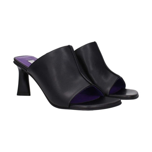 Stella McCartney Black Leather Stiletto Heel Sandals