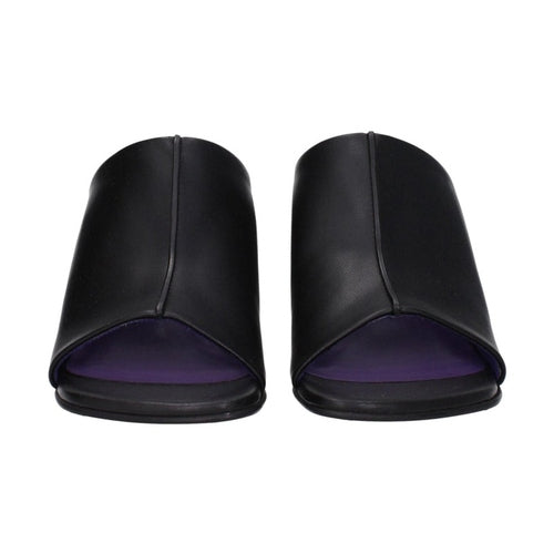 Stella McCartney Black Leather Stiletto Heel Sandals