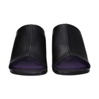 Stella McCartney Black Leather Stiletto Heel Sandals