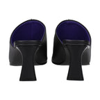 Stella McCartney Black Leather Stiletto Heel Sandals