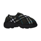 Burberry Green Fabric Slip-On Loafers
